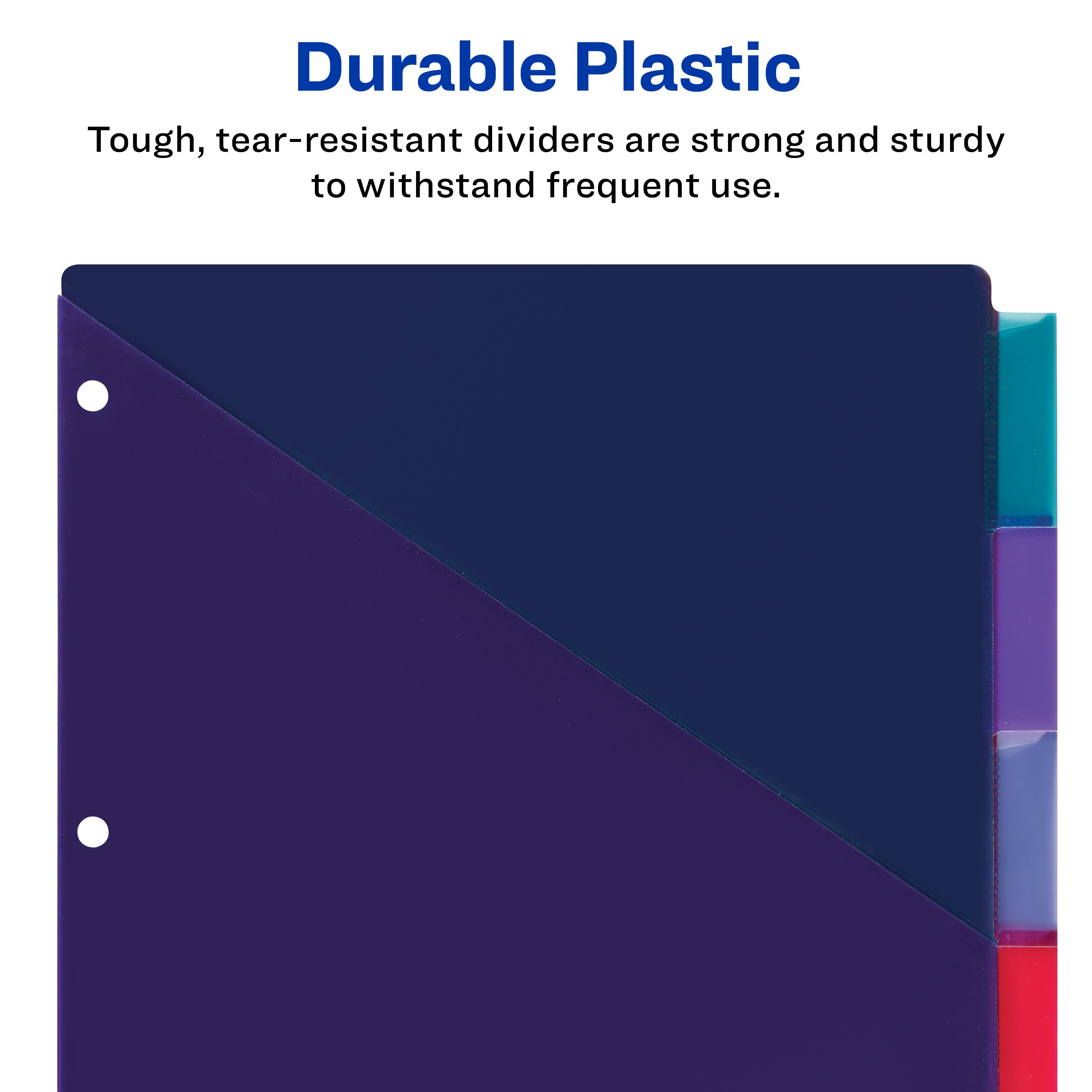 Avery Big Tabâ„¢ Insertable Plastic Dividers Two Pockets, 8-Tab